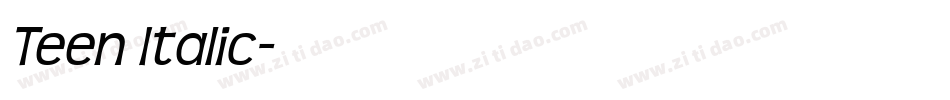 Teen Italic字体转换